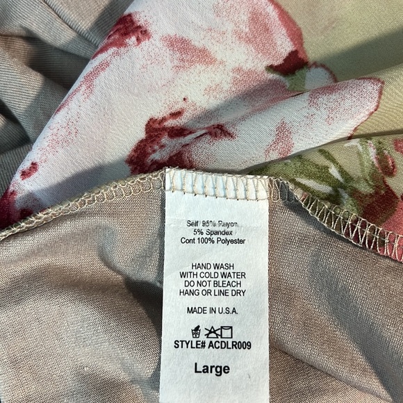 ALL FOR YOU brand Tan Floral Long Sleeve Lightweight Cardigan - Picture 7 of 10